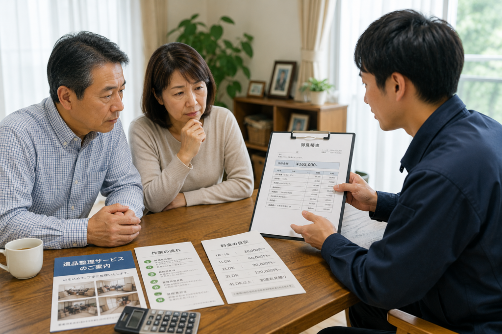 茂原市で信頼できる遺品整理業者を選ぶための相談イメージ