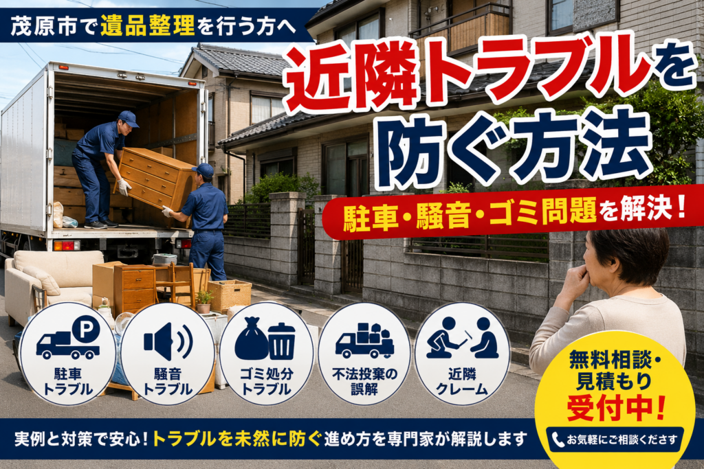 茂原市で遺品整理中に発生する近隣トラブルと防止策