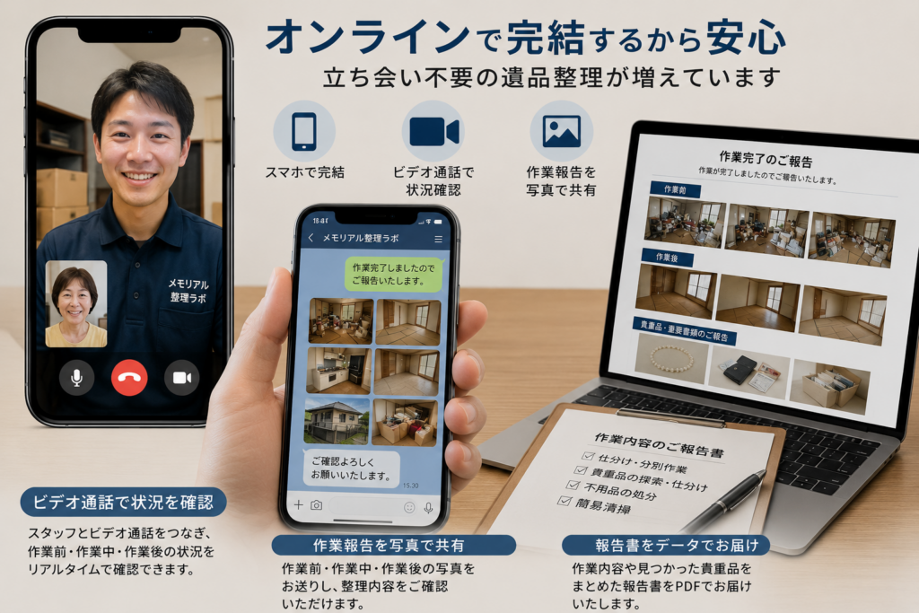 茂原市で増えている立ち会い不要の遺品整理サービスのイメージ