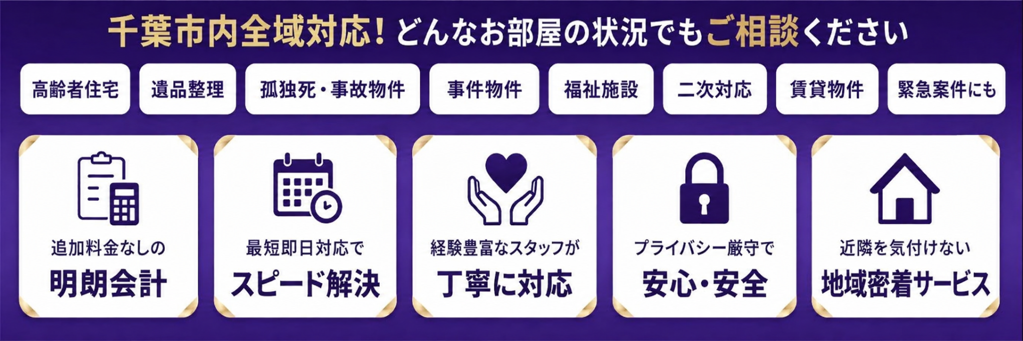 中央区内全域対応・対応内容