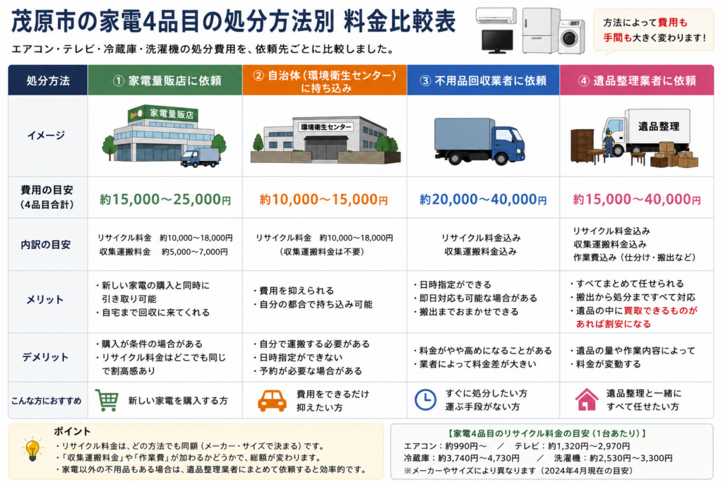 茂原市での自治体処分と遺品整理業者の費用比較