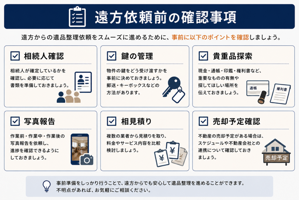 茂原市で遠方から遺品整理を依頼する前のチェックリスト
