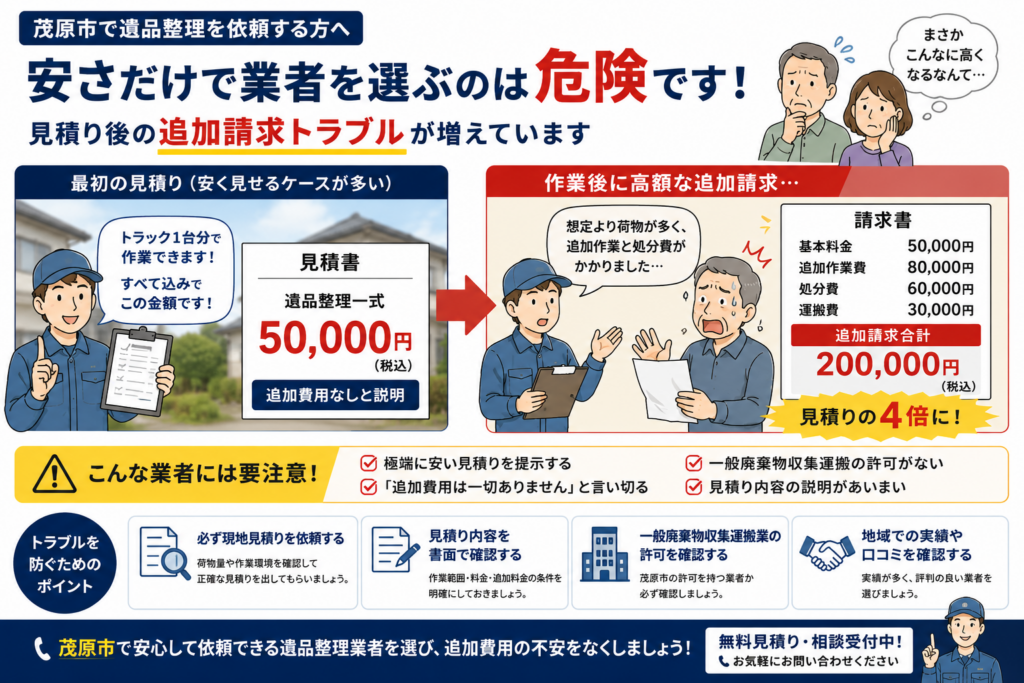 茂原市で遺品整理業者選びに失敗しないための注意点