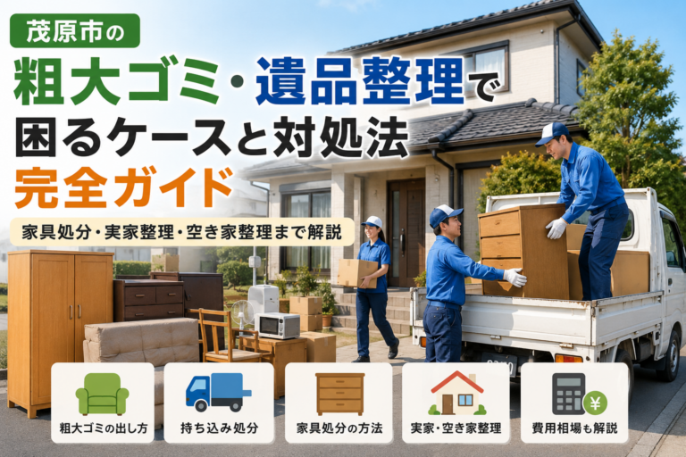 茂原市の粗大ゴミ・遺品整理で困るケースと対処法完全ガイド｜家具処分・実家整理・空き家整理・費用相場まで解説