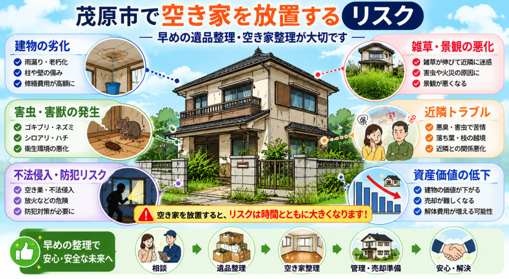茂原市で空き家を放置するリスク一覧