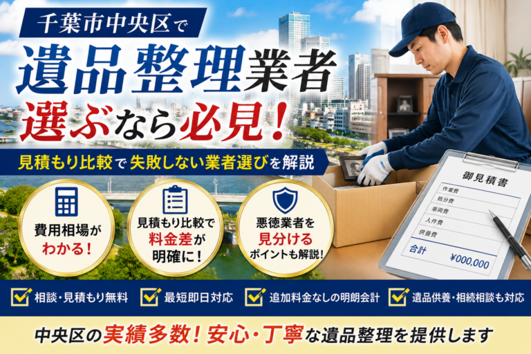 千葉市中央区の遺品整理業者比較｜見積もり・費用相場・失敗しない選び方を専門家が解説