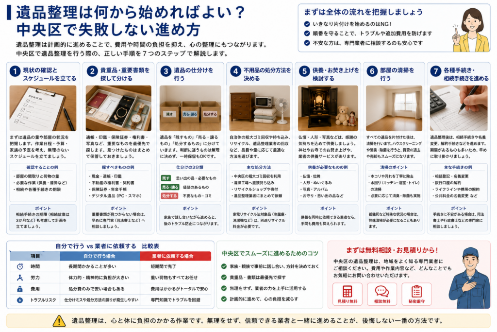 遺品整理を始める5つの手順