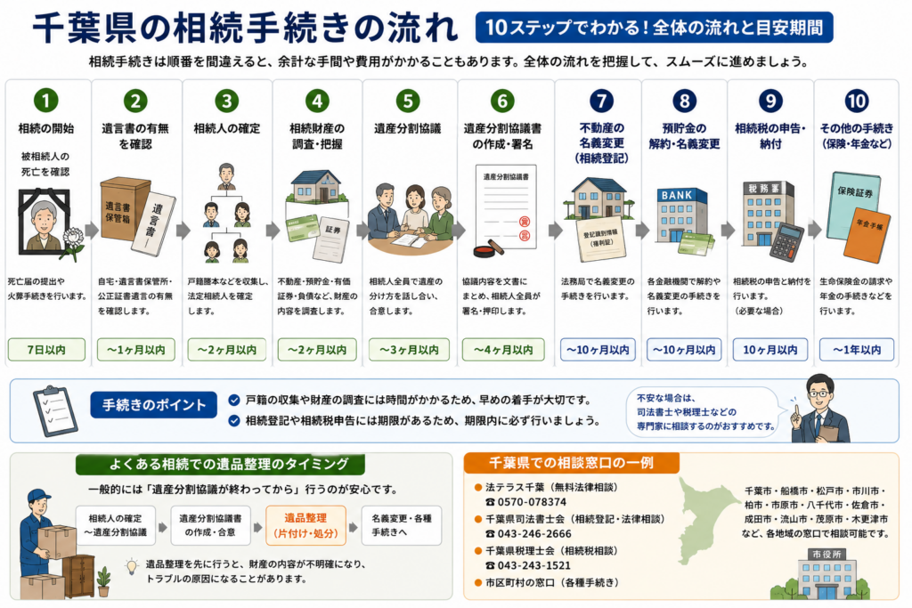 遺品整理後の相続手続きの流れ