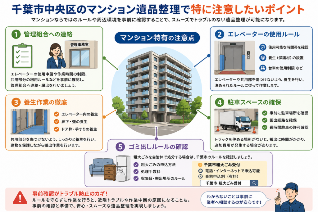 マンション遺品整理で確認したいポイント