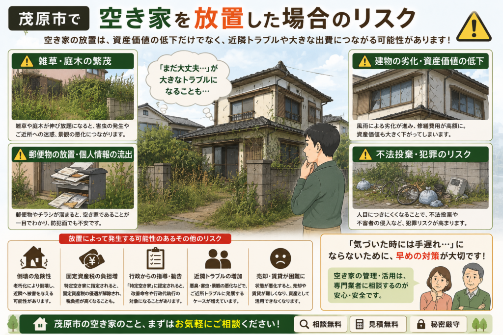 茂原市で空き家を放置した場合のリスク