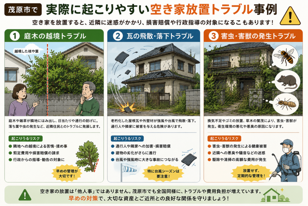 茂原市で実際に起こりやすい空き家放置トラブル