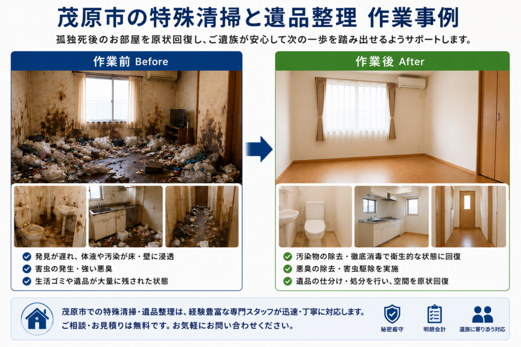 茂原市の特殊清掃と遺品整理の作業事例イメージ
