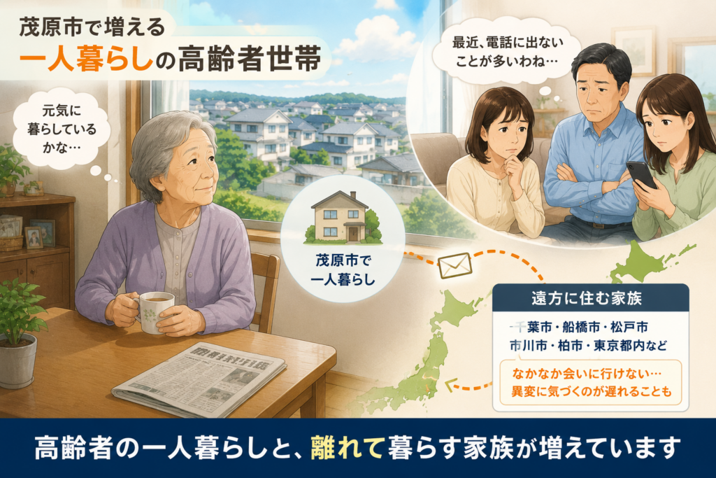 茂原市で一人暮らしをする高齢者と遠方に住む家族