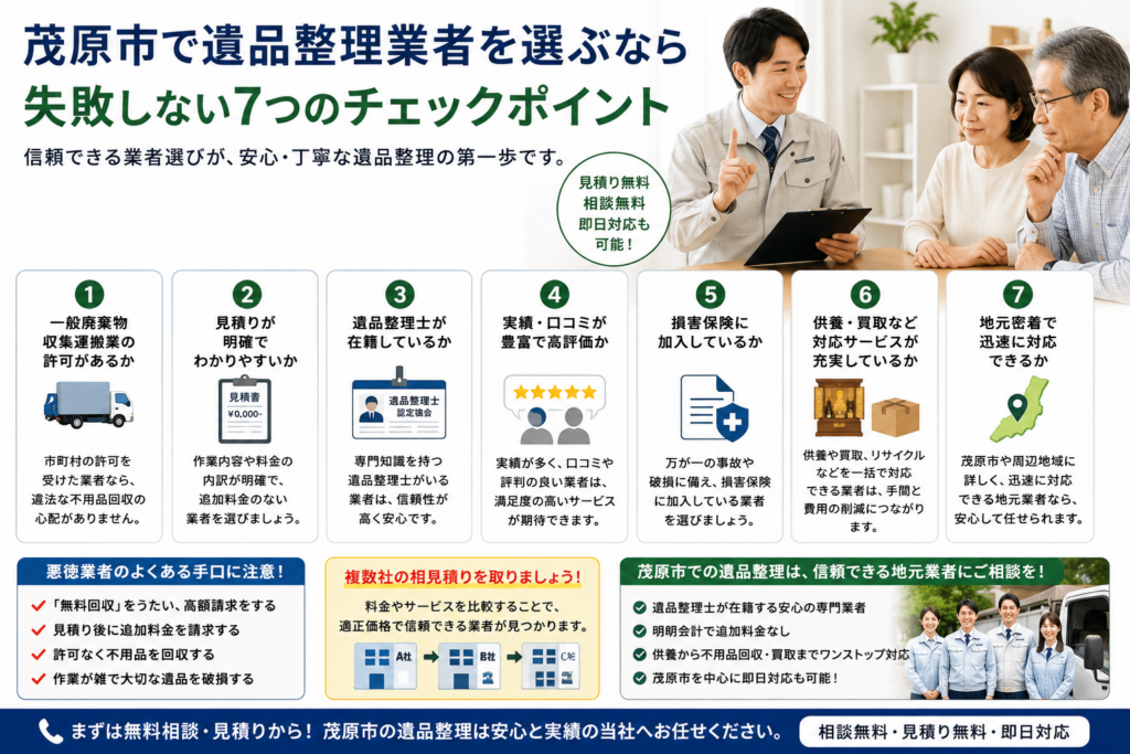 遺品整理業者の見積りを比較する様子