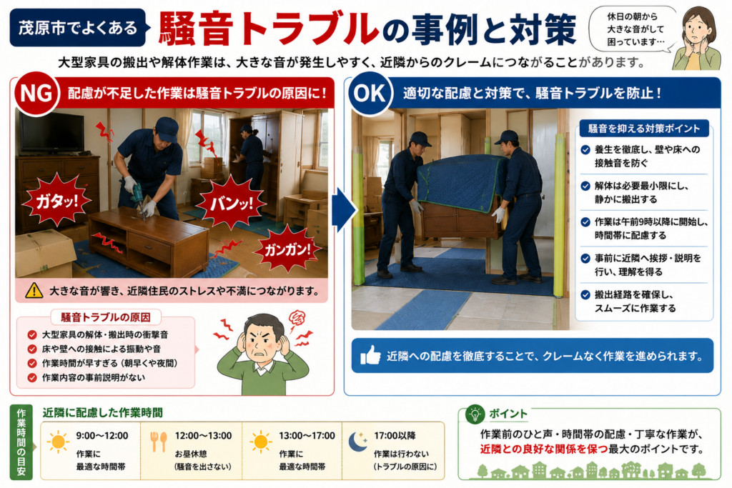 遺品整理で発生する騒音トラブルと対策