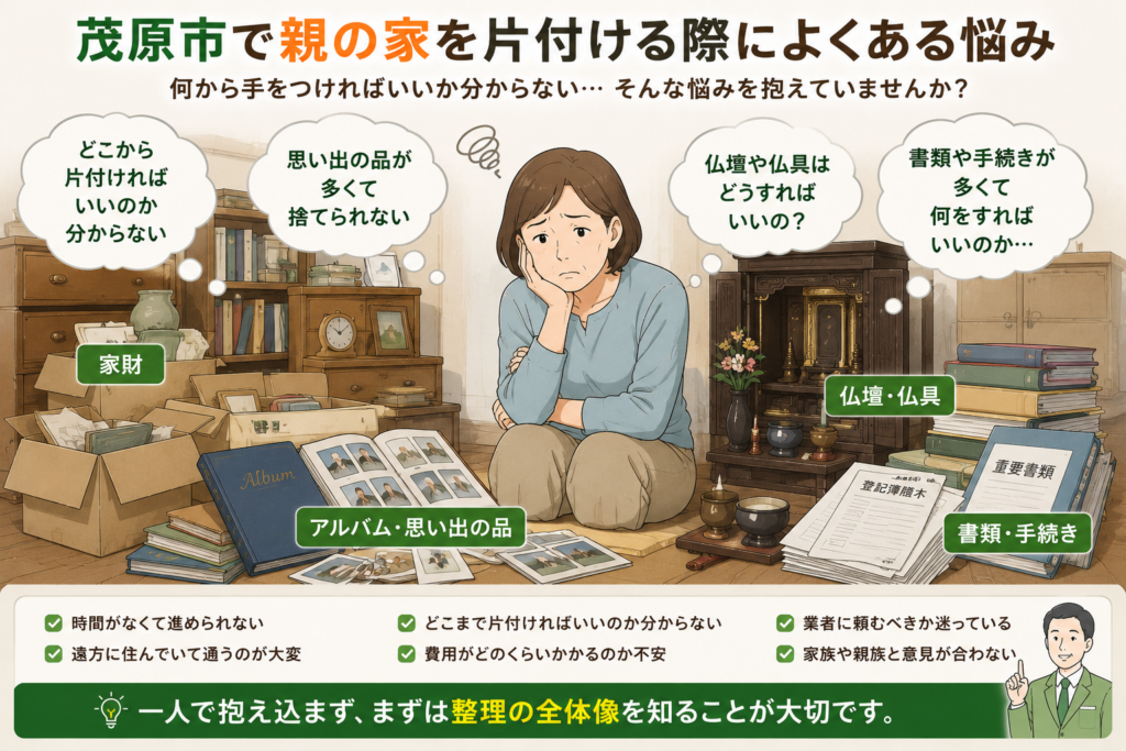 茂原市で親の家を片付ける際によくある悩み