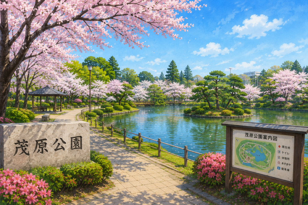 自然豊かな茂原公園の風景